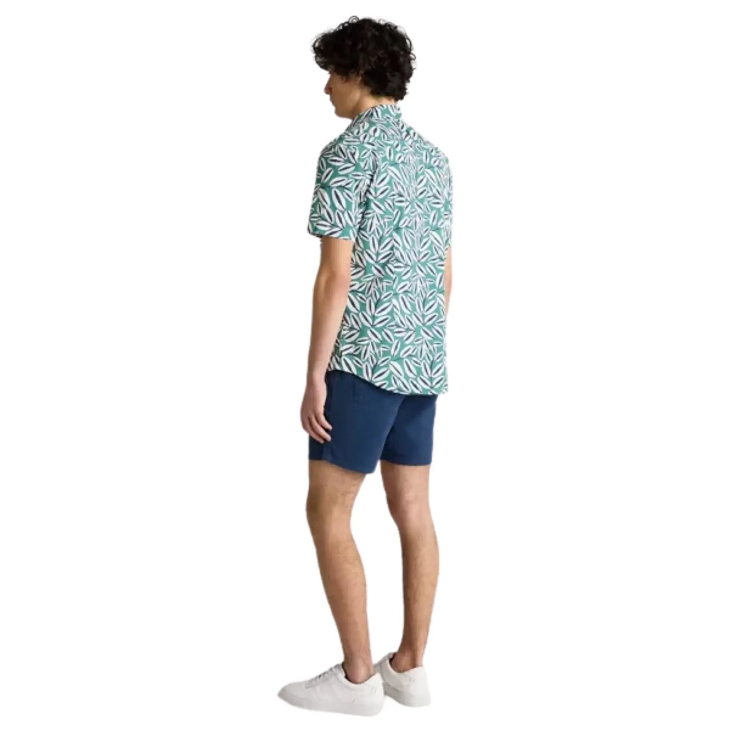 Buy Remus Uomo Abstract Leaf Print Short-Sleeve Shirt - Green | Short-Sleeved Polo Shirtss at Woven Durham