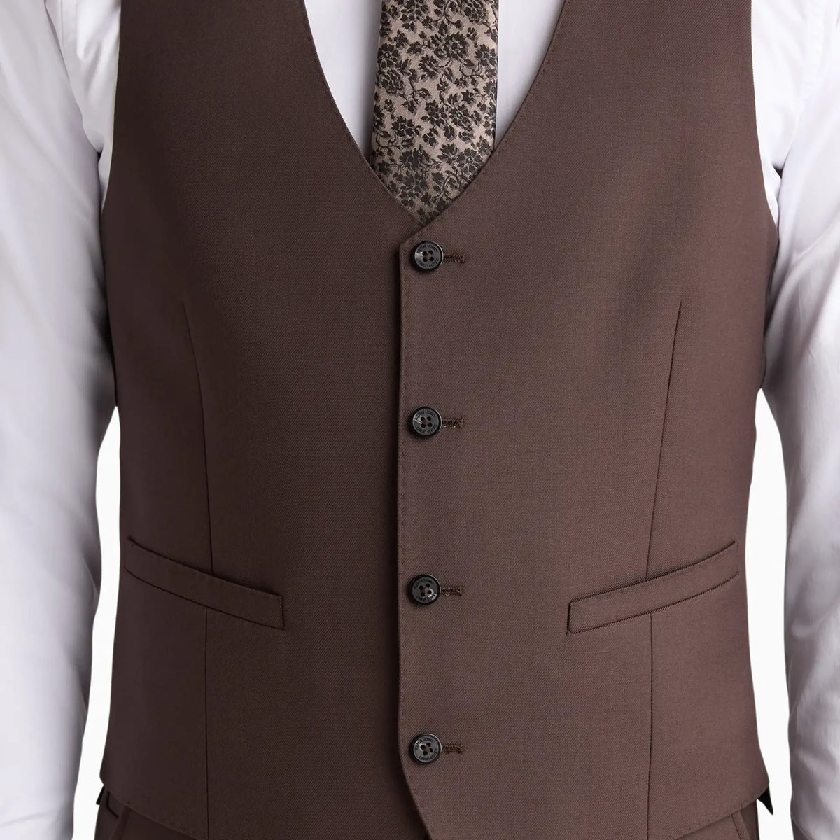 Buy Remus Uomo Brown Massa Suit Waistcoat | Suit Waistcoatss at Woven Durham