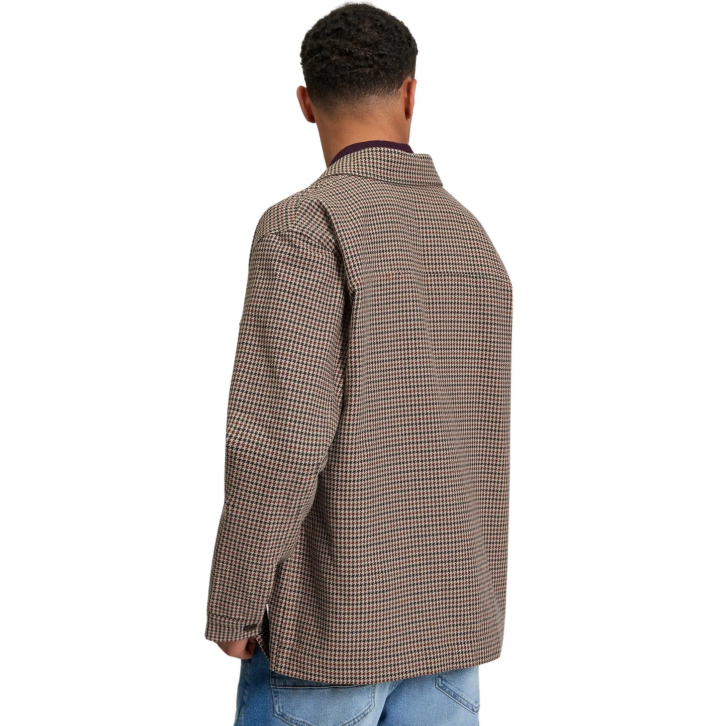 Buy Ben Sherman Check Patch-Pocket Jacket - Light Brown | Harrington Jacketss at Woven Durham