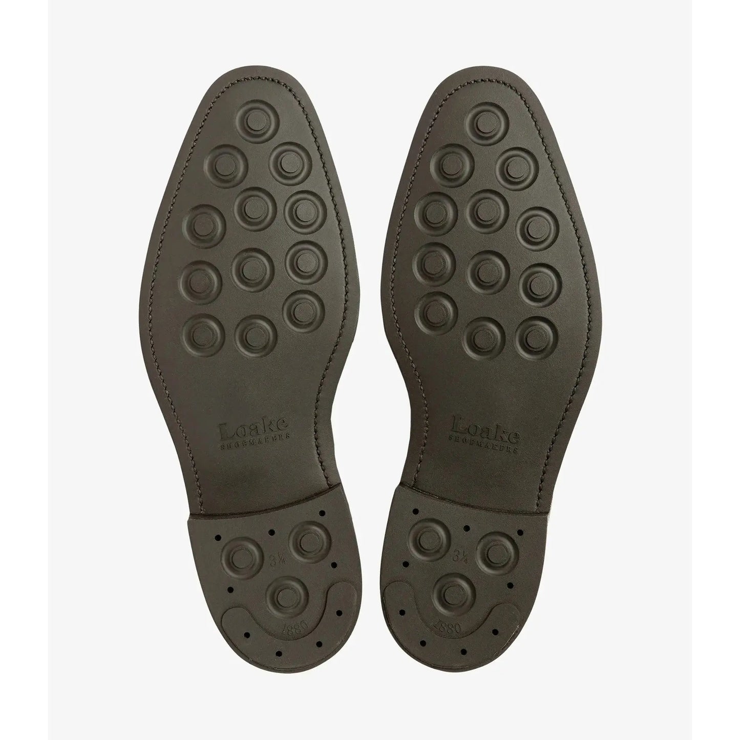 Buy Loake Chester Brogue Shoes with Rubber Sole - Mahogany | Derby Shoess at Woven Durham