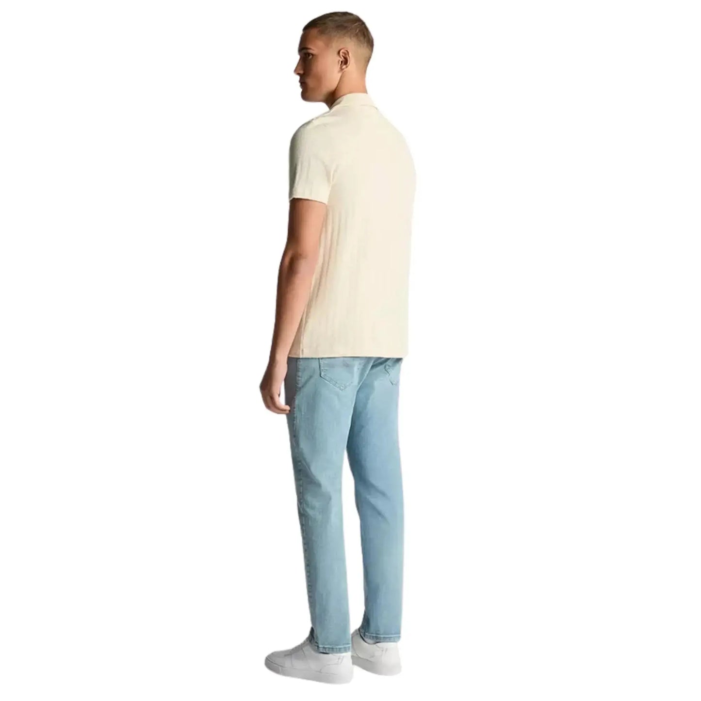 Buy Remus Uomo Cuban Collar Button-Thru Shirt - Oatmeal | Short-Sleeved Polo Shirtss at Woven Durham