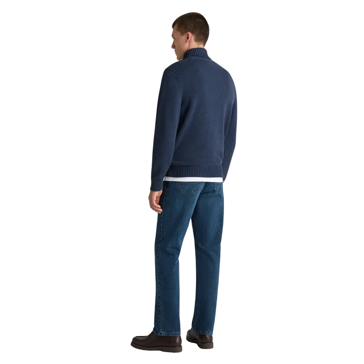 Buy Remus Uomo Dark Blue Roll-Neck Sweater | Crew-Neck Jumperss at Woven Durham