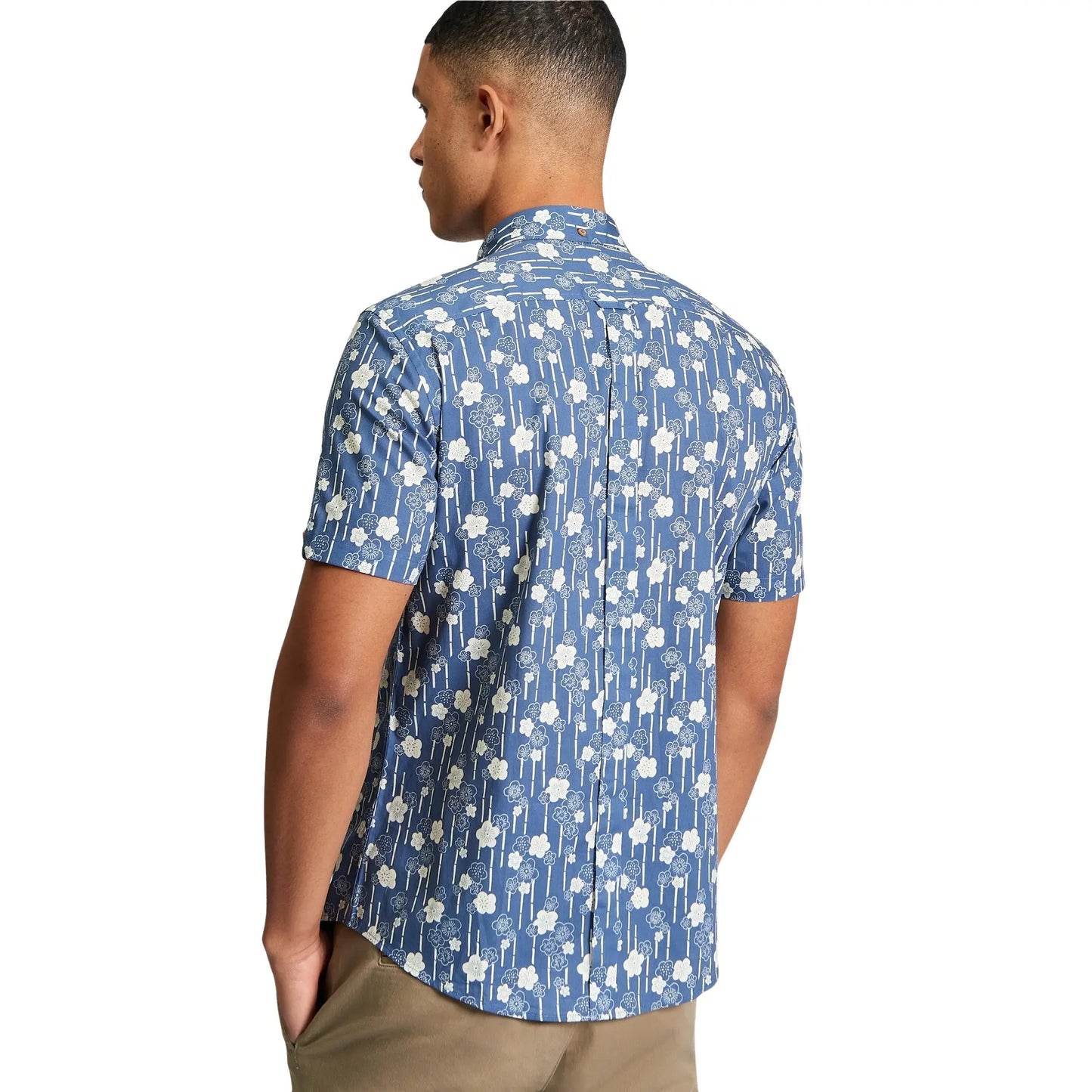 Buy Ben Sherman Floral Bamboo Print Short Sleeve Shirt - Indigo | Short-Sleeved Shirtss at Woven Durham