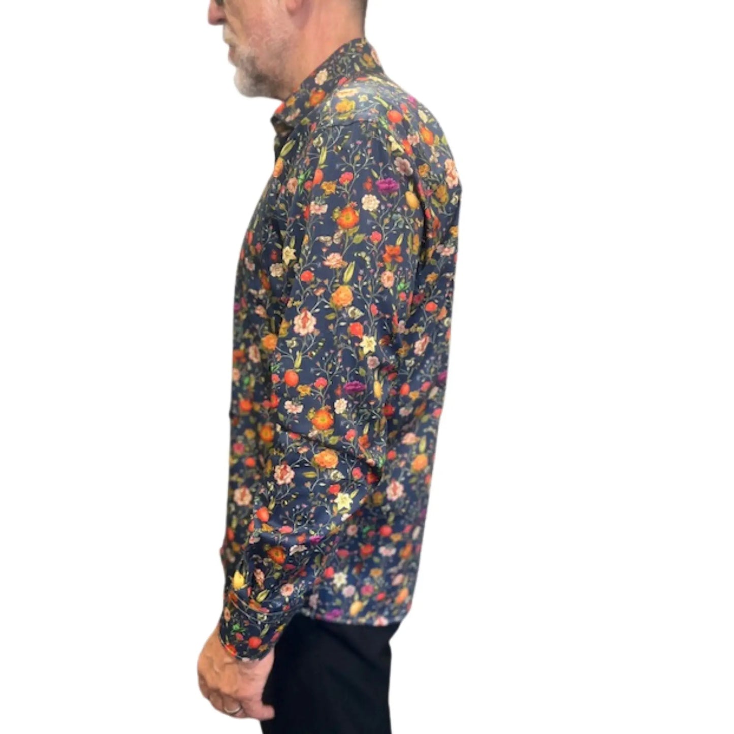 Buy Claudio Lugli Floral Vine Print - Mustard | Long-Sleeved Shirtss at Woven Durham