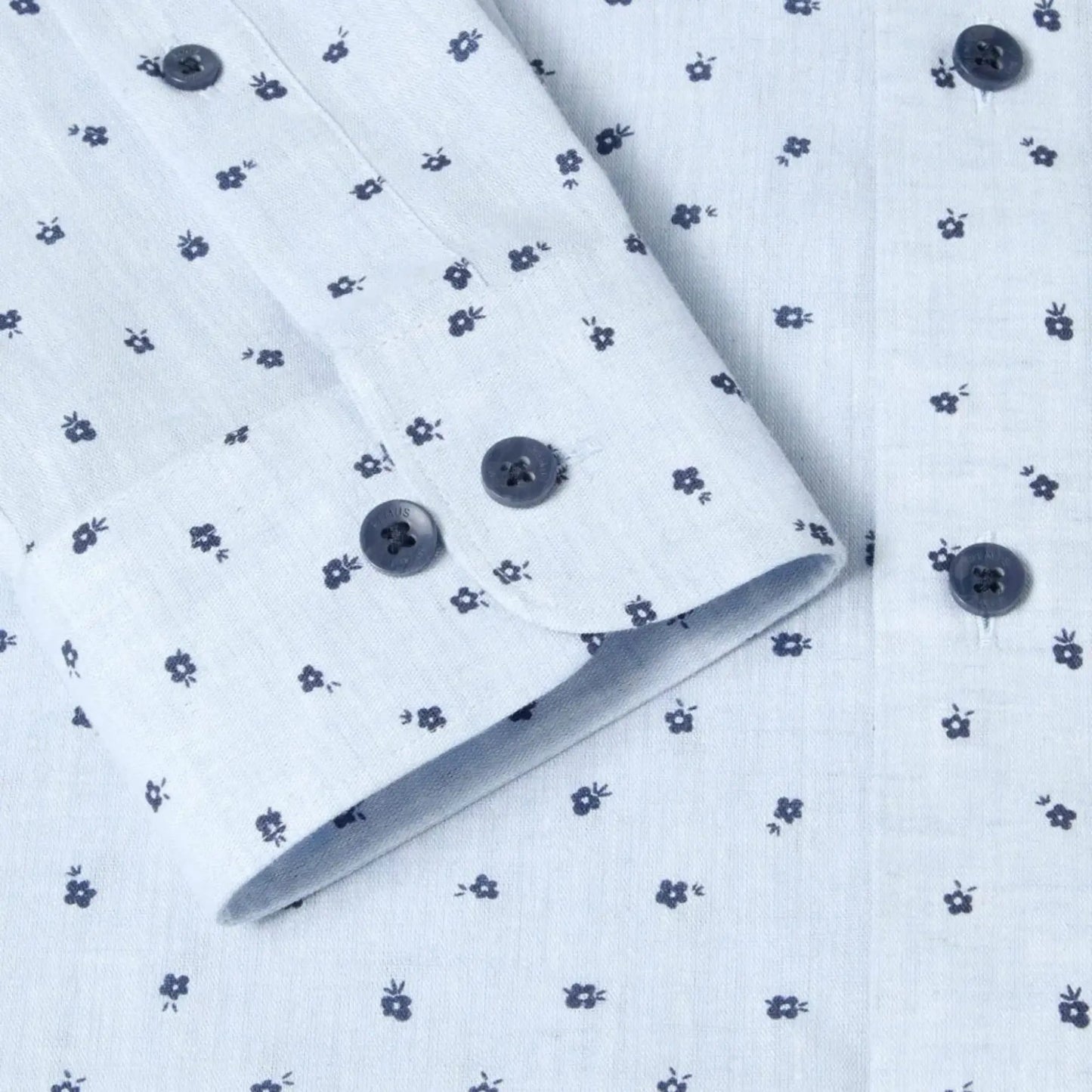 Buy Remus Uomo Frank Floral Linen Long Sleeve Shirt - Sky | Long-Sleeved Shirtss at Woven Durham