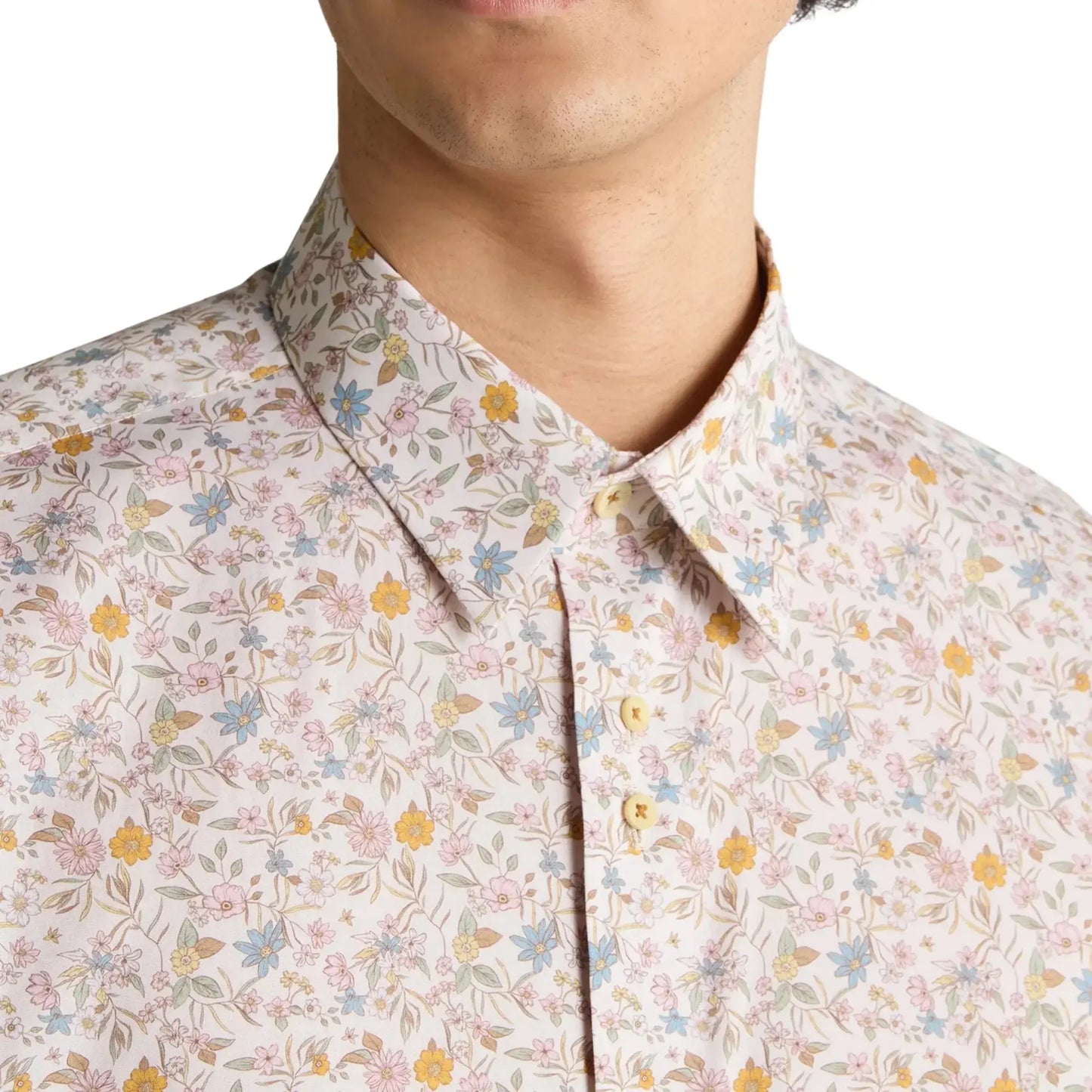 Buy Remus Uomo Jensen Floral Print Long-Sleeve Shirt - Beige | Long-Sleeved Shirtss at Woven Durham