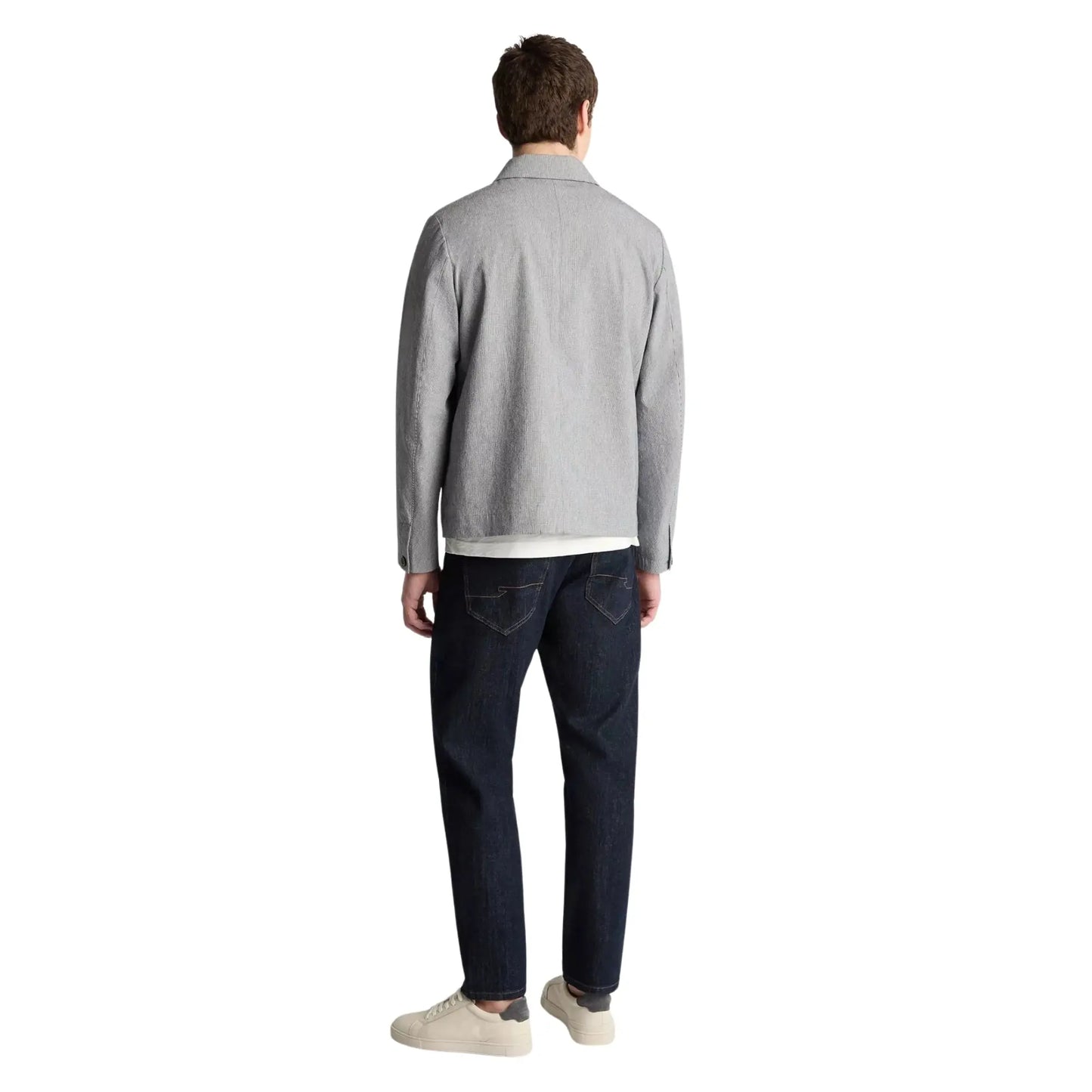 Buy Remus Uomo Keats Houndstooth Casual Coat - Blue | Bomber Jacketss at Woven Durham