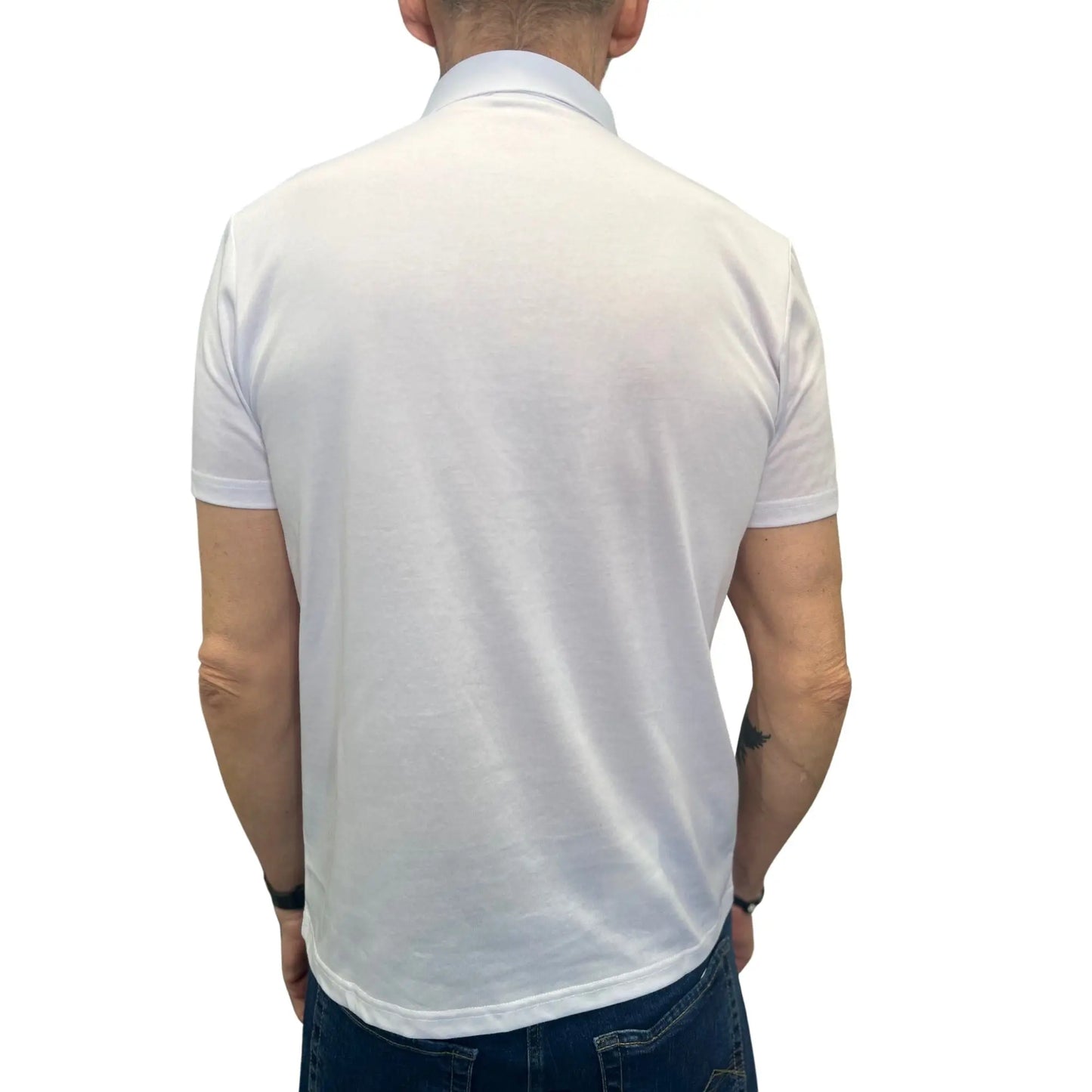 Buy Gabicci Vintage Ladro White Button-Down Collar Polo Shirt | Short-Sleeved Polo Shirtss at Woven Durham