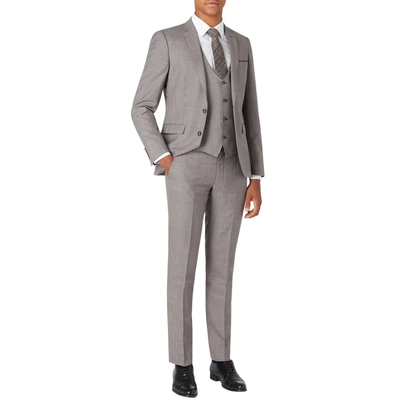 Buy Remus Uomo Lazio Houndstooth Suit Jacket - Beige | Suit Jacketss at Woven Durham