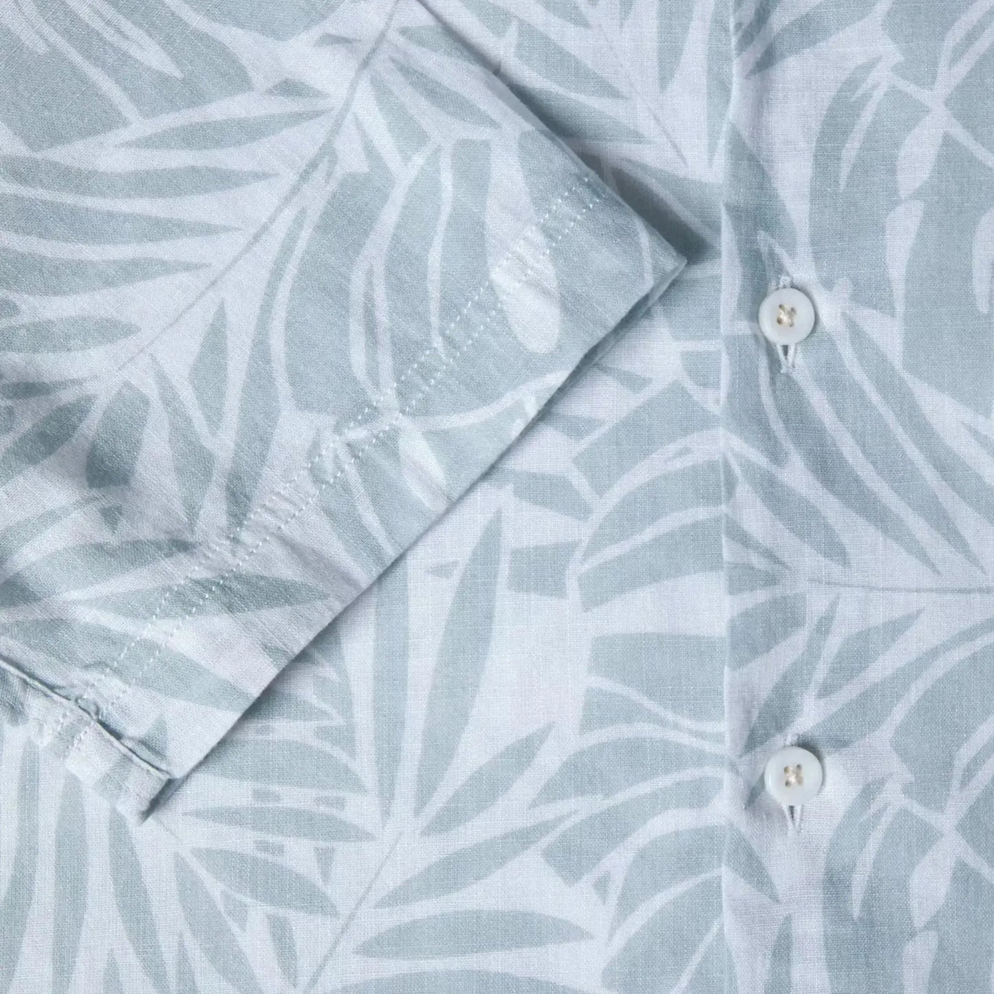 Buy Remus Uomo Leaf Print Short-Sleeve Shirt - Green | Short-Sleeved Shirtss at Woven Durham