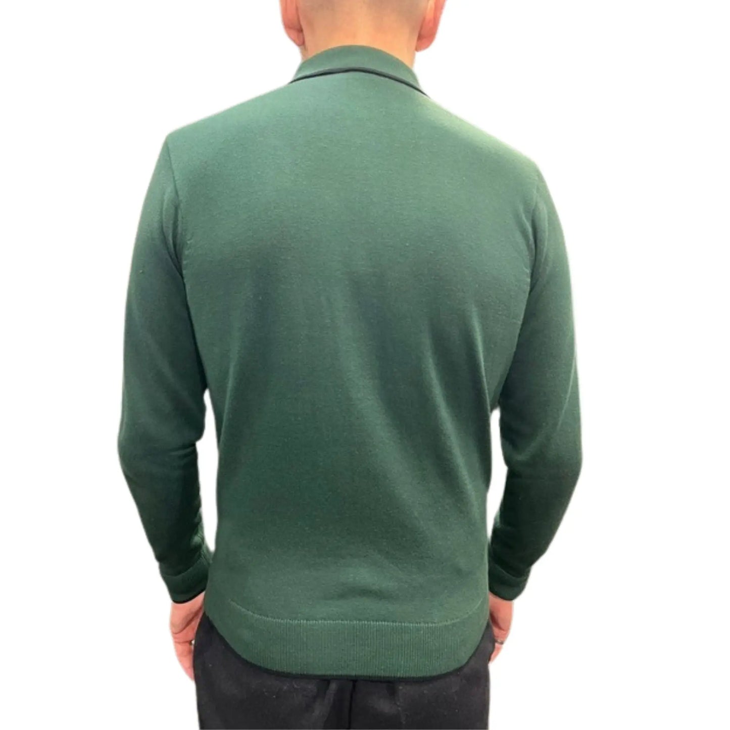 Buy Gabicci Vintage Lineker Long Sleeve Polo - Ivy | Long-Sleeved Polo Shirtss at Woven Durham