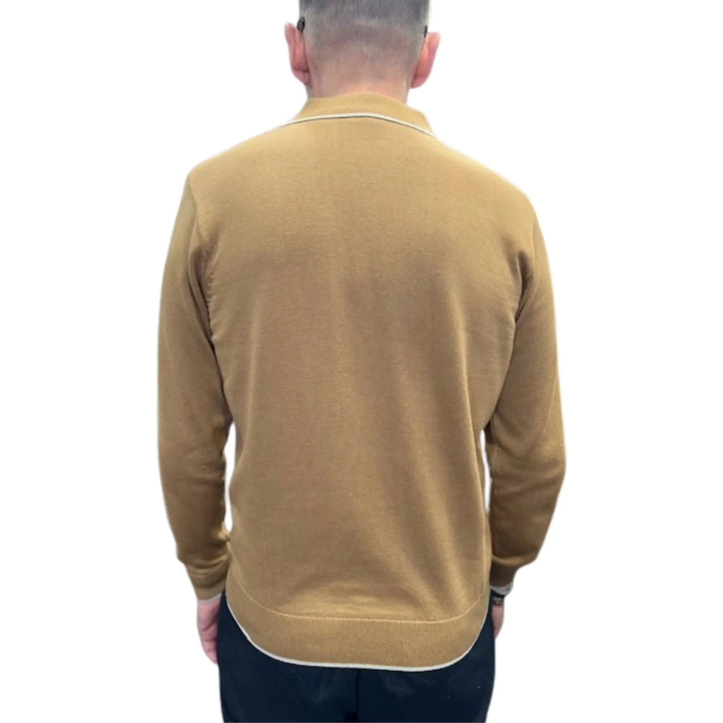 Buy Gabicci Vintage Lineker Long Sleeve Polo - Nutmeg | Long-Sleeved Polo Shirtss at Woven Durham