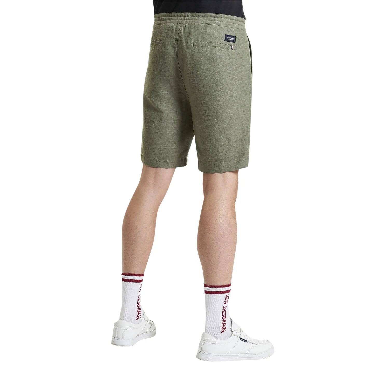 Buy Ben Sherman Linen Blend Draw String Short - Green | Shortss at Woven Durham
