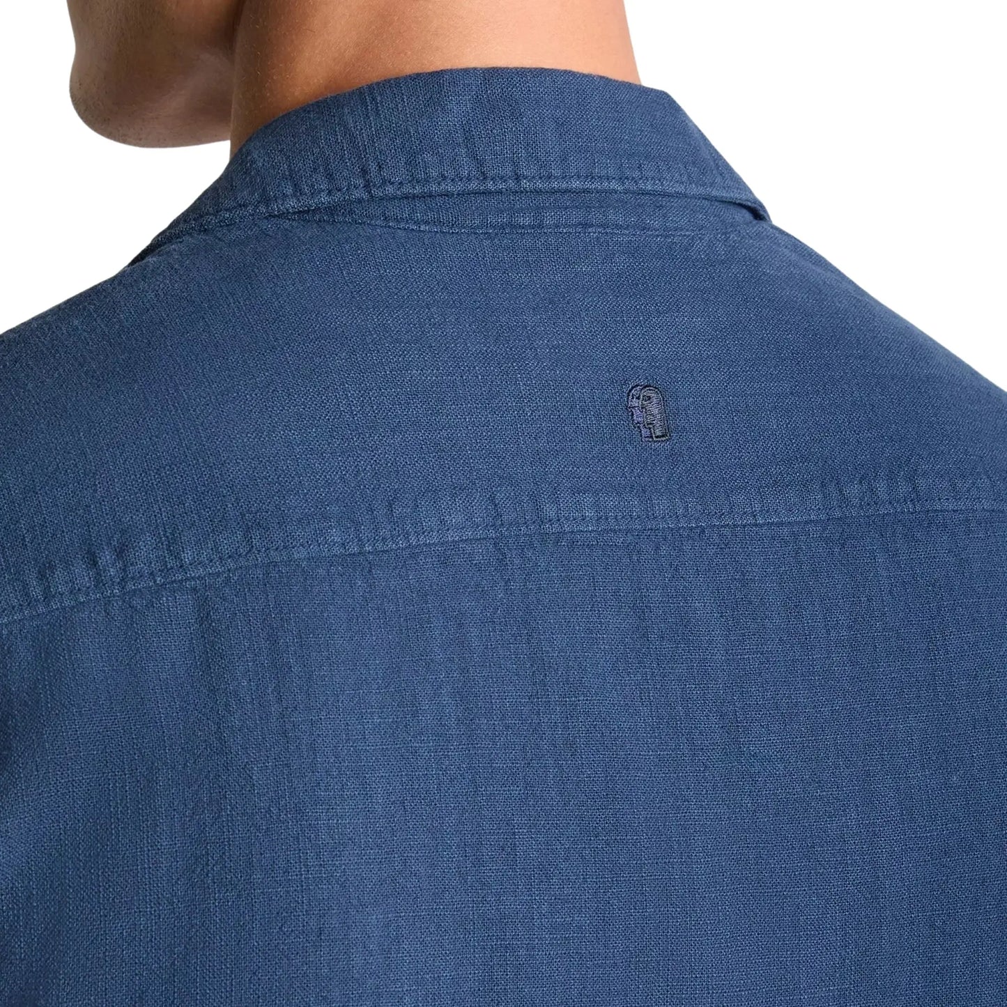 Buy Remus Uomo Linen Short Sleeve Shirt - Denim | Short-Sleeved Shirtss at Woven Durham