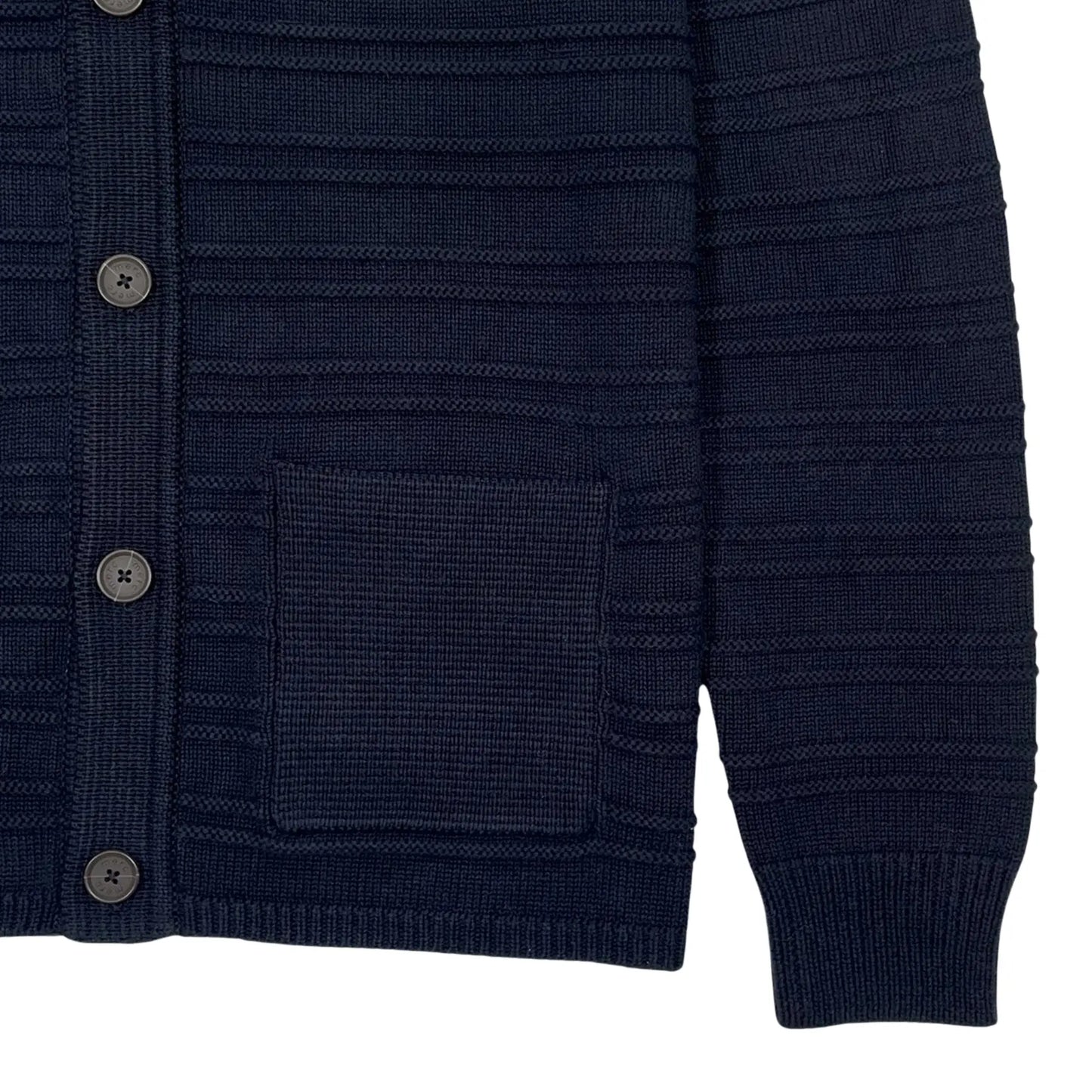 Buy Merc London Marsden Knit Jacket - Navy | Cardiganss at Woven Durham