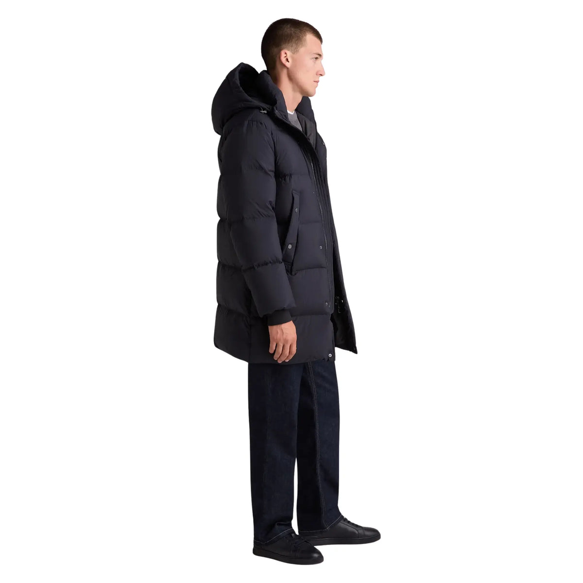 Buy Remus Uomo Navy Down Padded Jacket | Bomber Jacketss at Woven Durham