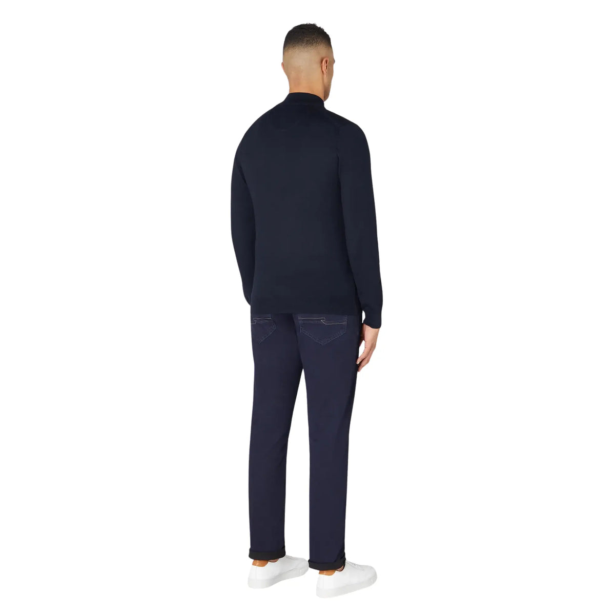 Buy Remus Uomo Navy Half Zip Jumper | Zip-Up Jumperss at Woven Durham