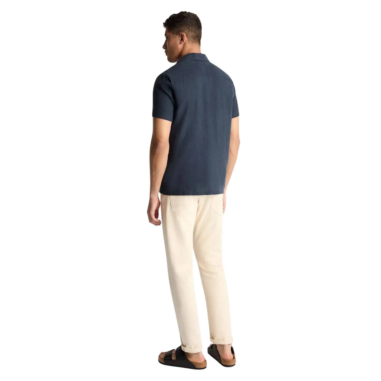 Buy Remus Uomo Paolo Linen Short Sleeve Shirt - Navy | Short-Sleeved Shirtss at Woven Durham