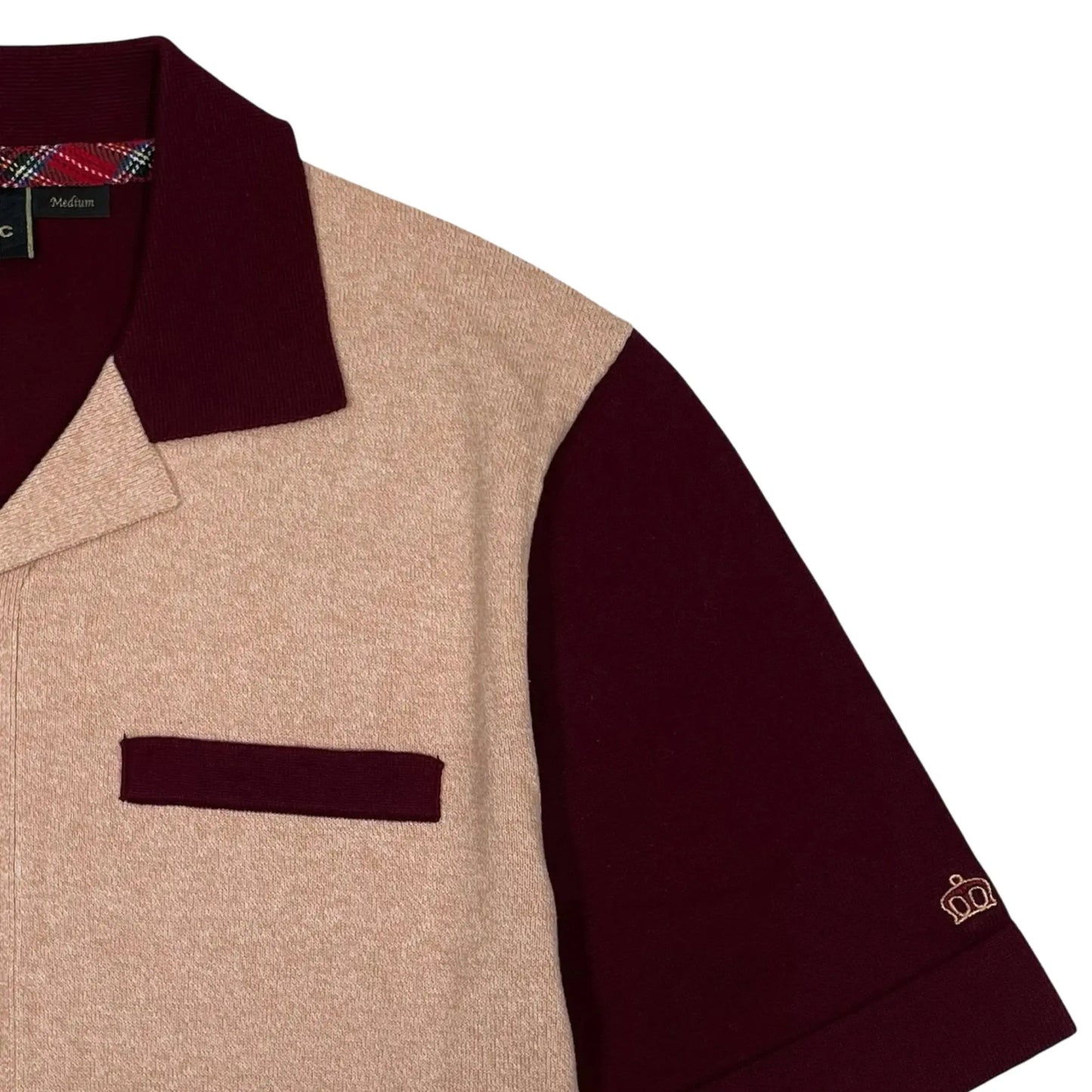 Buy Merc London Roby Knitted Polo - Burgundy | Short-Sleeved Polo Shirtss at Woven Durham
