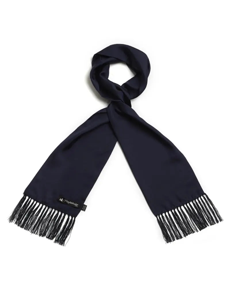 Buy Knightsbridge Neckwear Aviator Silk Scarf - Black | Aviator Scarvess at Woven Durham