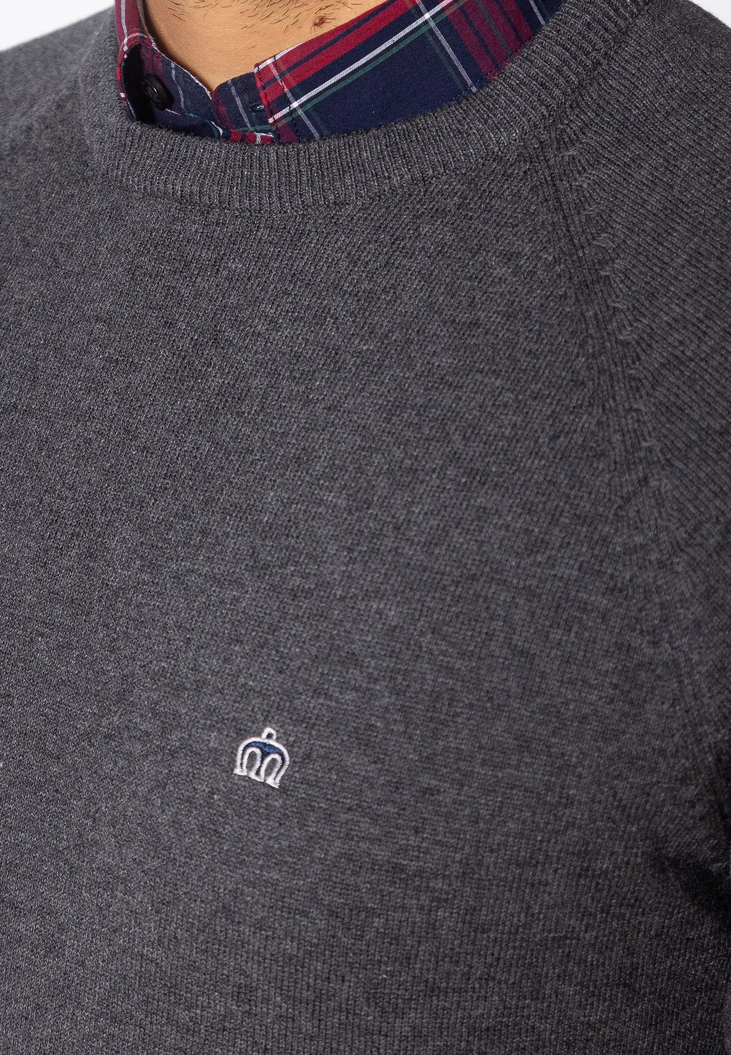 Merc London Berty Knit Jumper - Grey Mineral Marl From Woven Durham