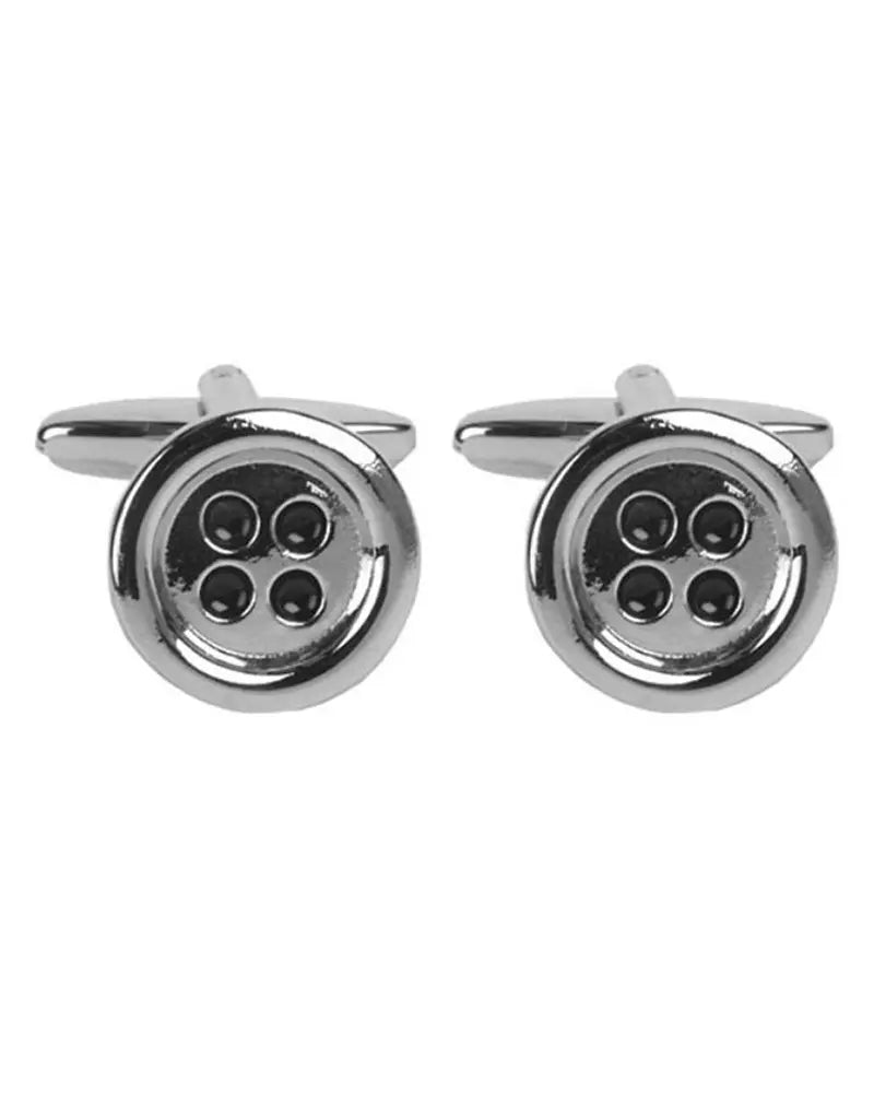Button Cufflinks - Silver Dalaco