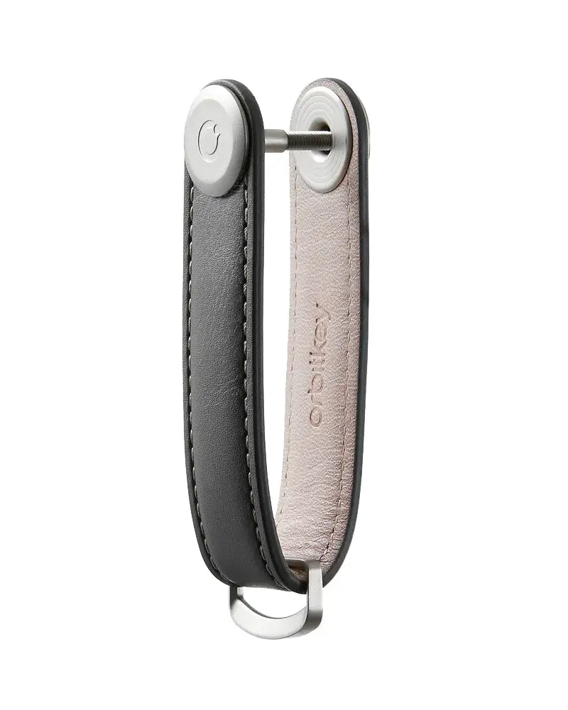 Buy Orbitkey Charcoal Leather With Grey Stitching Key Organiser | Keyringss at Woven Durham