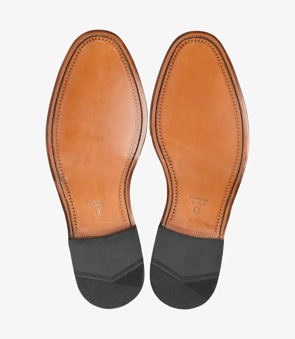 Loake Chester Tan Brogue Shoes From Woven Durham
