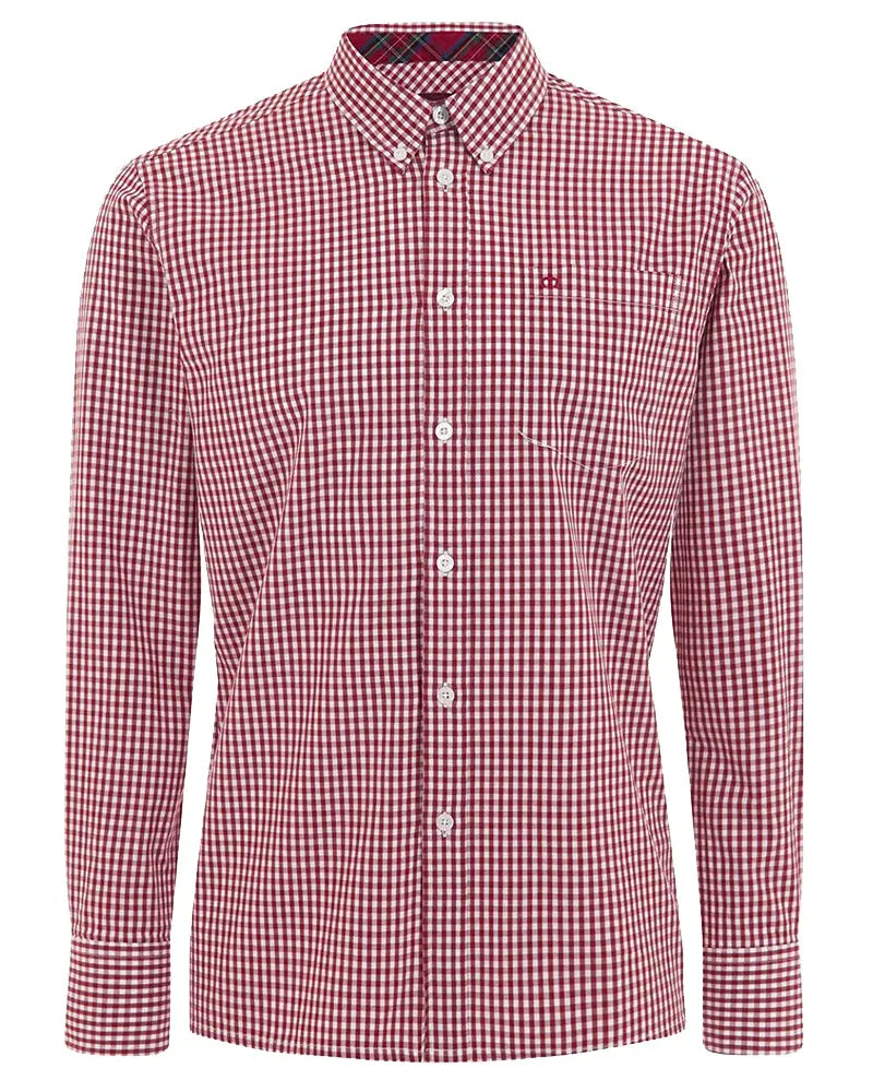 gingham red shirt