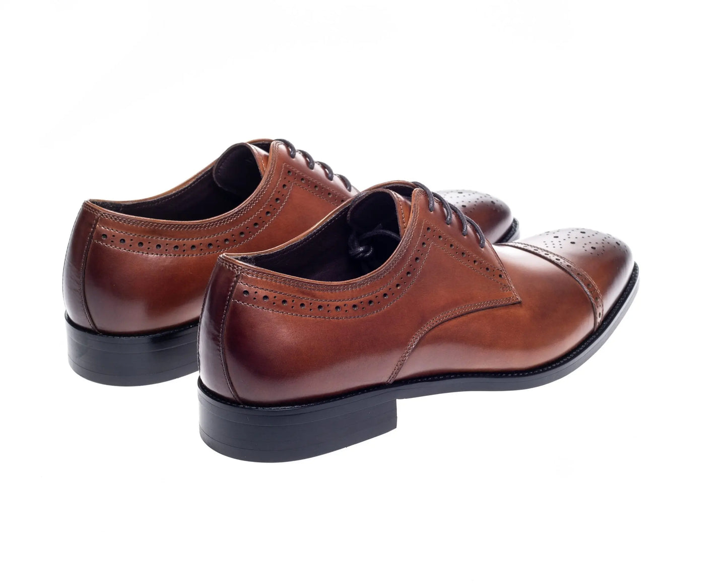 John White Lucan Tan Toe-Cap Semi-Brogues From Woven Durham