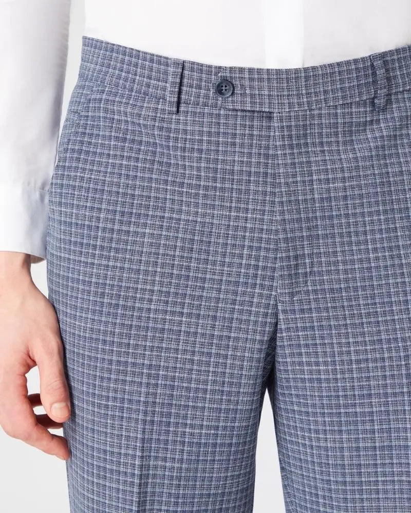 Buy Remus Uomo Lucian Check Suit Trouser - Blue | Suit Trouserss at Woven Durham