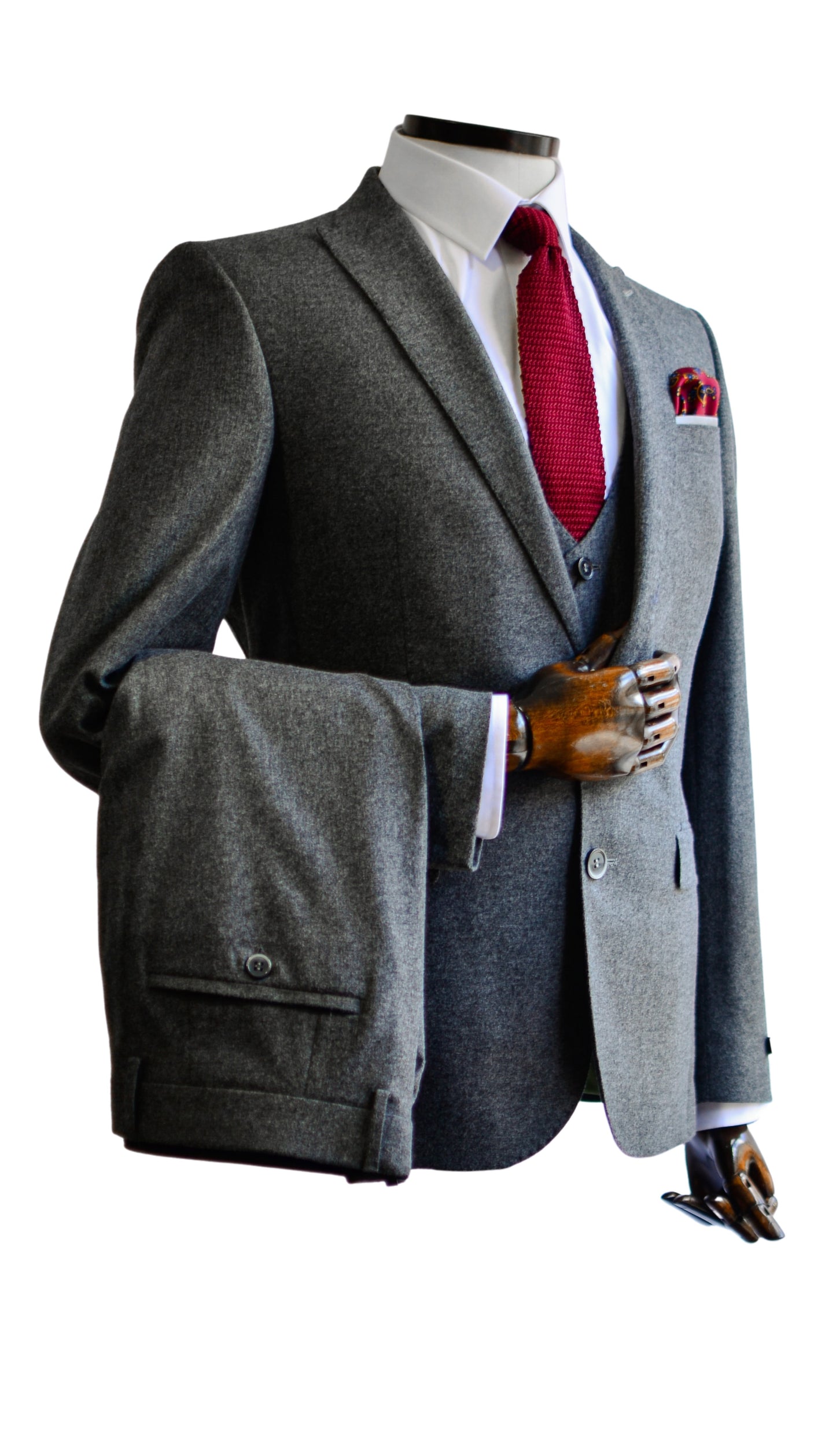 Remus Uomo Mario Charcoal Grey Textured Suit Jacket From Woven Durham