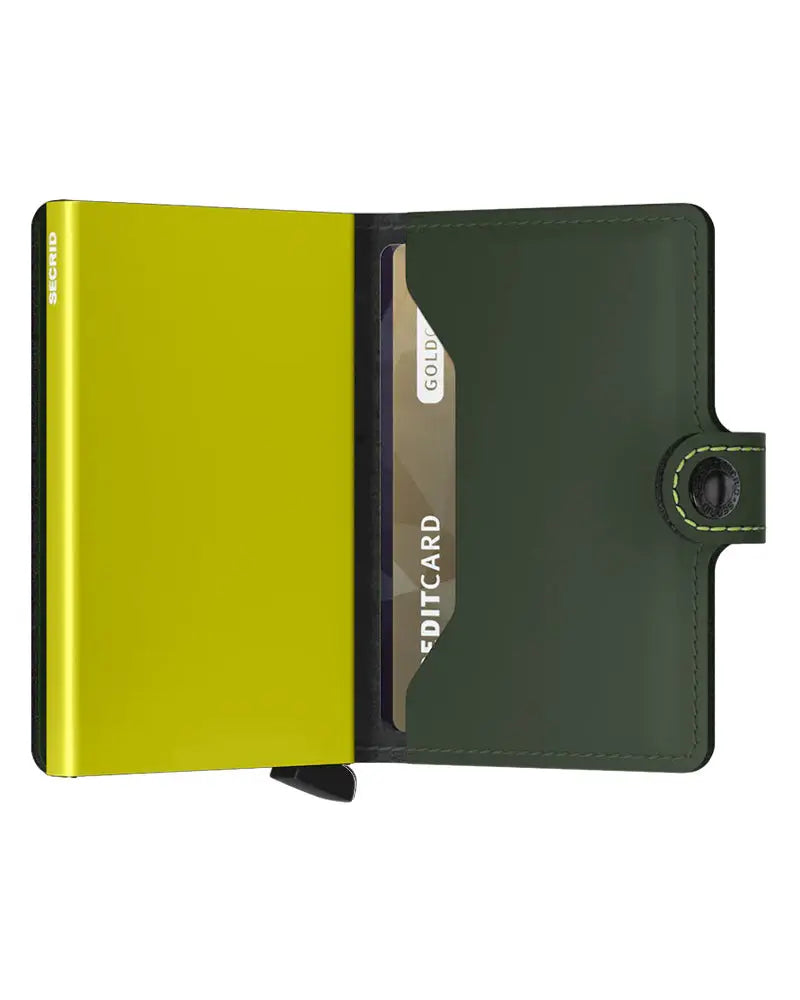 Matte Mini Wallet - Green & Lime Secrid