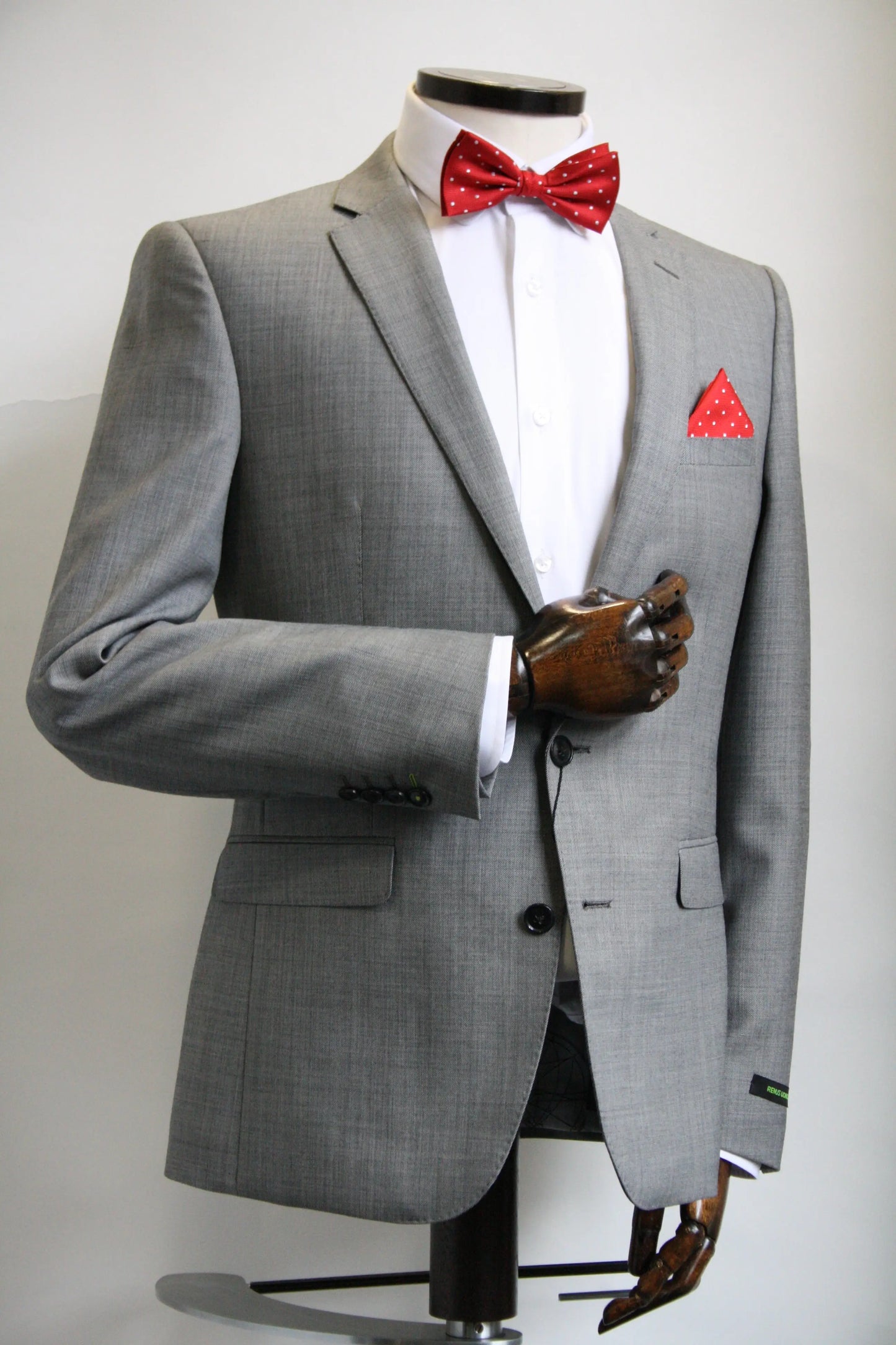 Knightsbridge Neckwear Micro Polka Dot Pre-Tied Silk Bow Tie - Red From Woven Durham