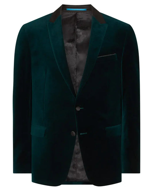 Buy Remus Uomo Monti Velvet Suit Jacket - Green | Blazerss at Woven Durham