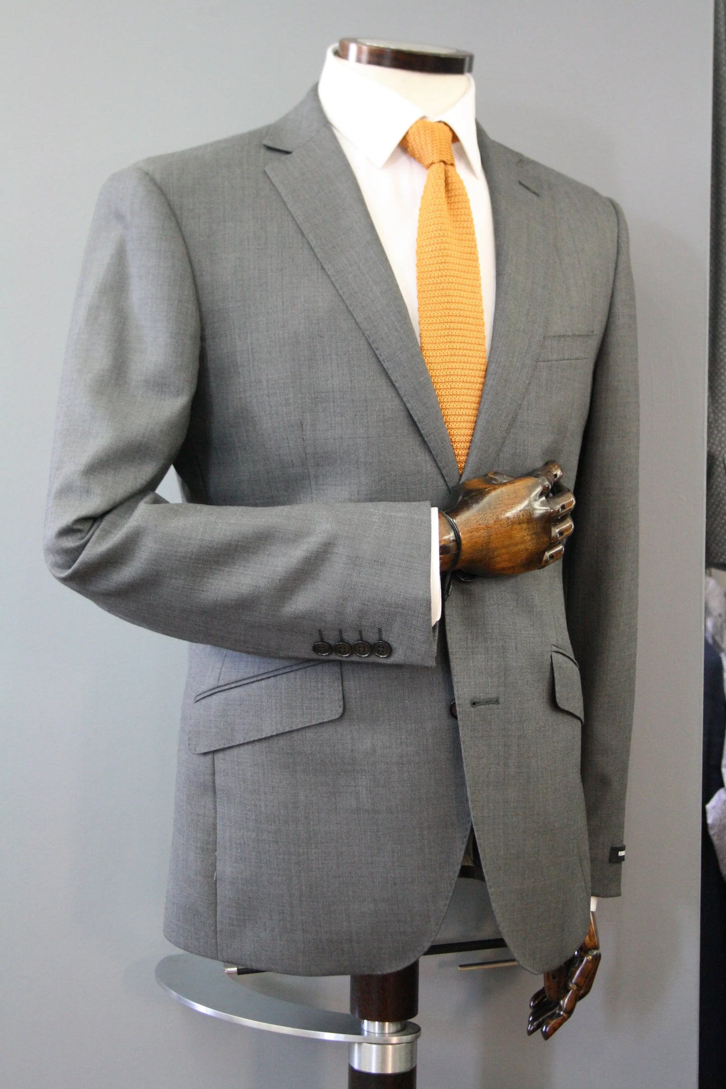 Knightsbridge Neckwear Mustard Knitted Silk Tie From Woven Durham