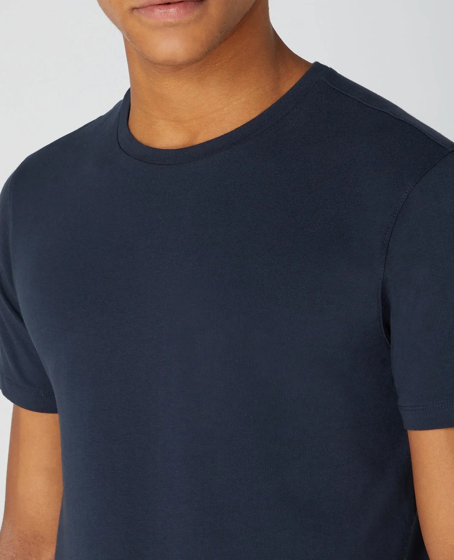 Remus Uomo Navy Crew-Neck T-Shirt From Woven Durham