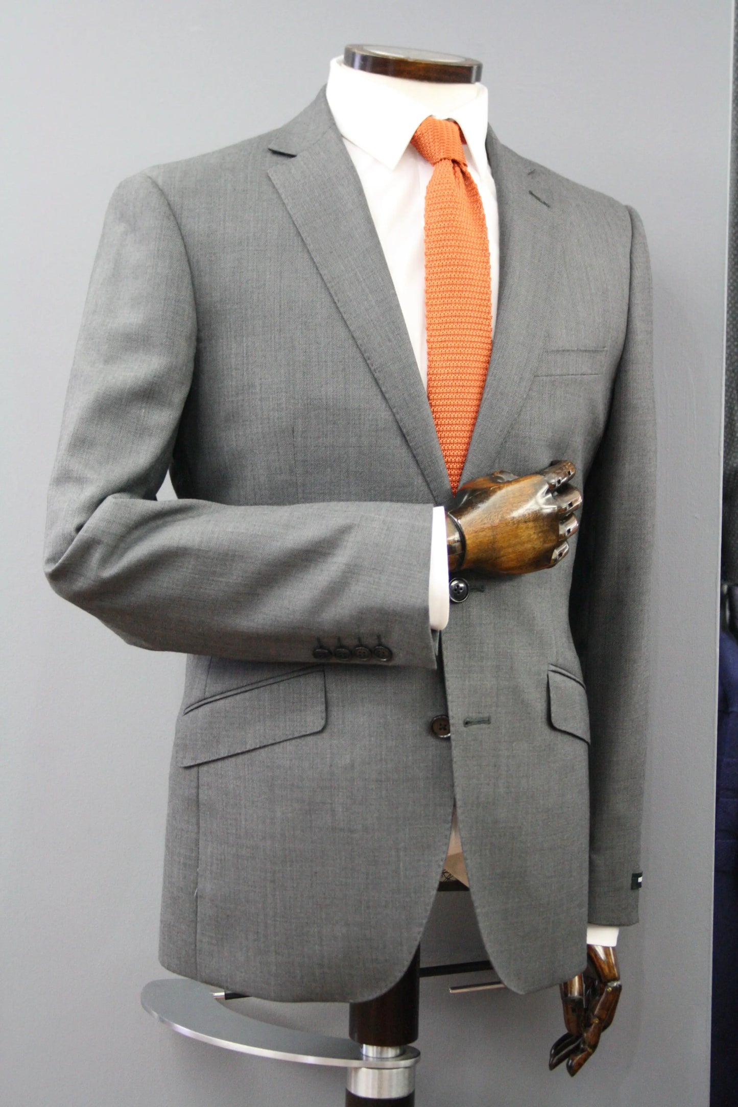 Knightsbridge Neckwear Orange Knitted Silk Tie From Woven Durham