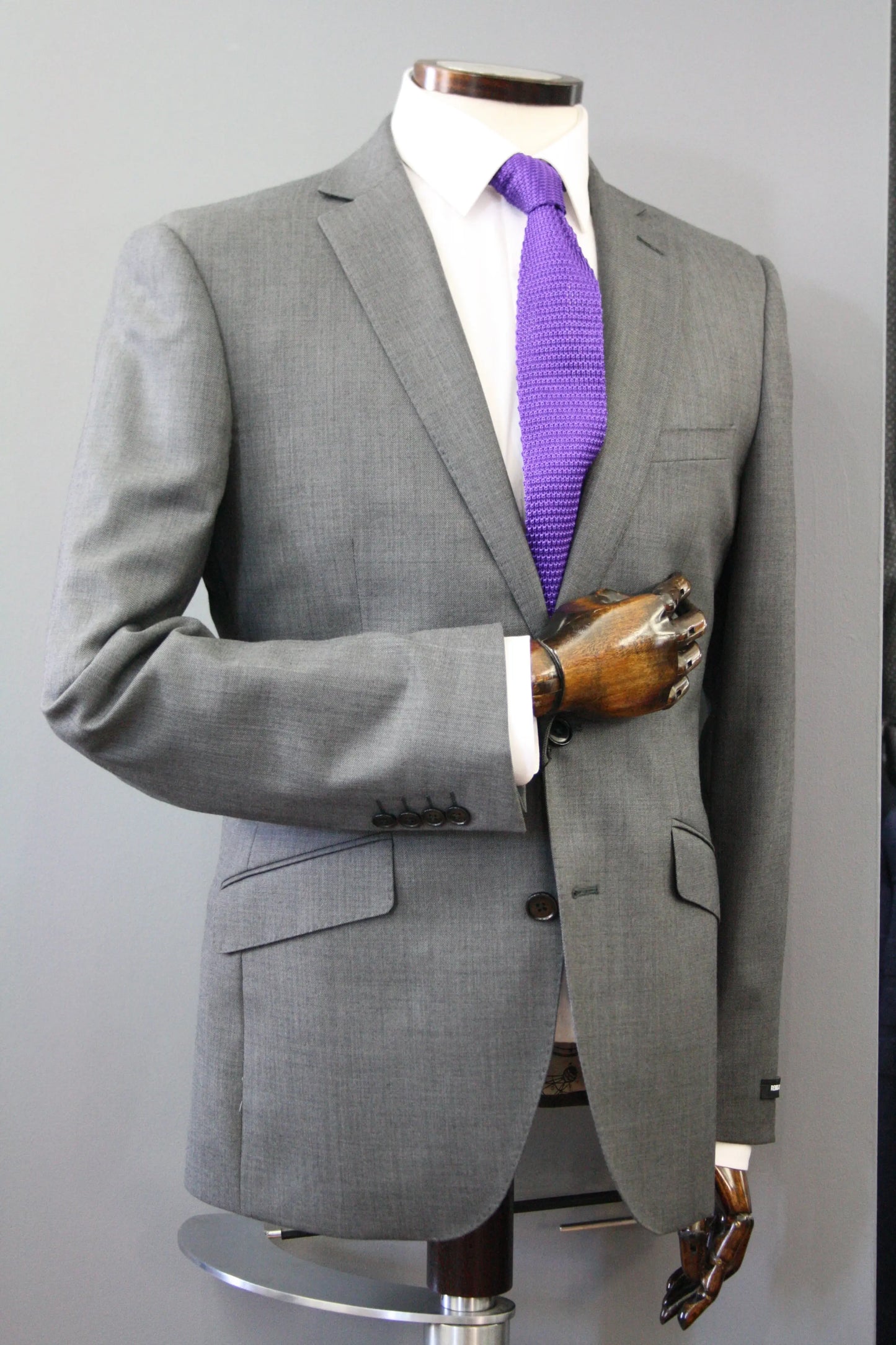 Purple Knitted Silk Tie Knightsbridge Neckwear