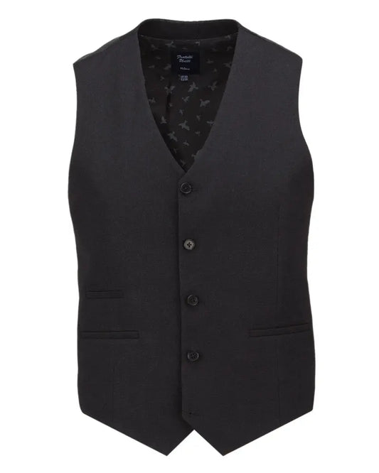 Buy Fratelli Textured Suit Waistcoat - Black | Suit Waistcoatss at Woven Durham