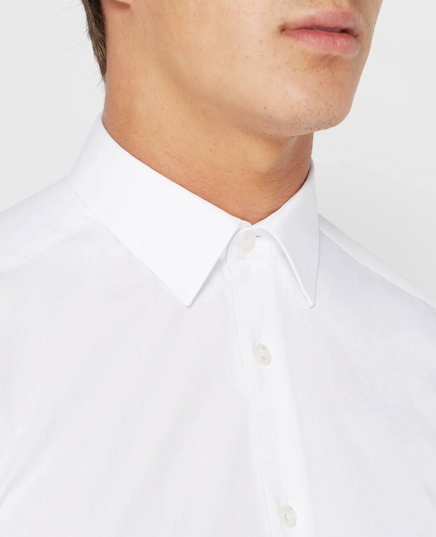 Remus Uomo White Slim Fit Shirt From Woven Durham