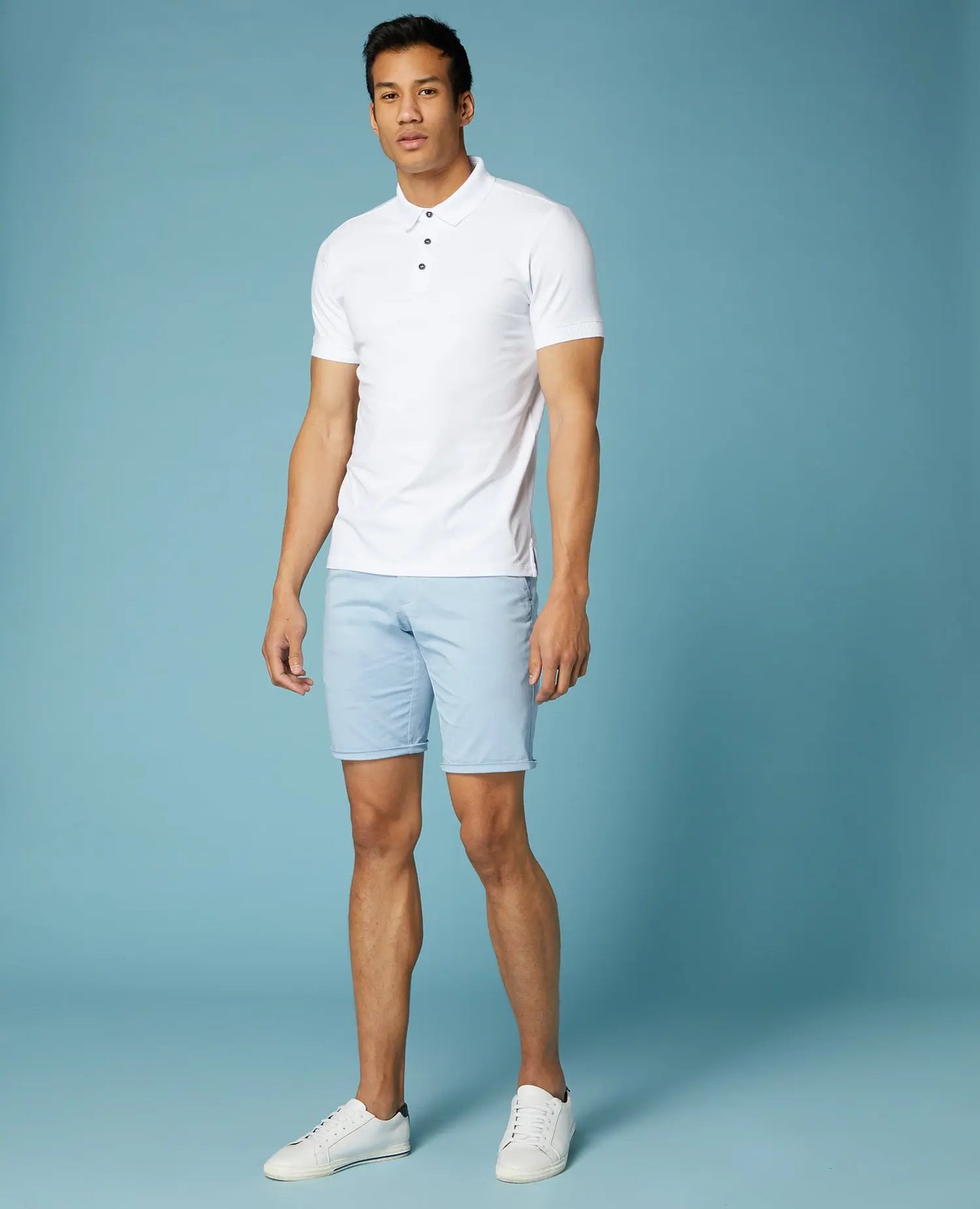 Remus Uomo White Textured Collar Polo Shirt From Woven Durham