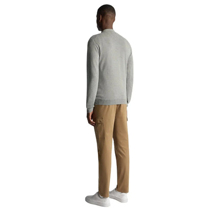 Buy Remus Uomo 3-Button Long-Sleeve Polo - Grey | Long-Sleeved Polo Shirtss at Woven Durham