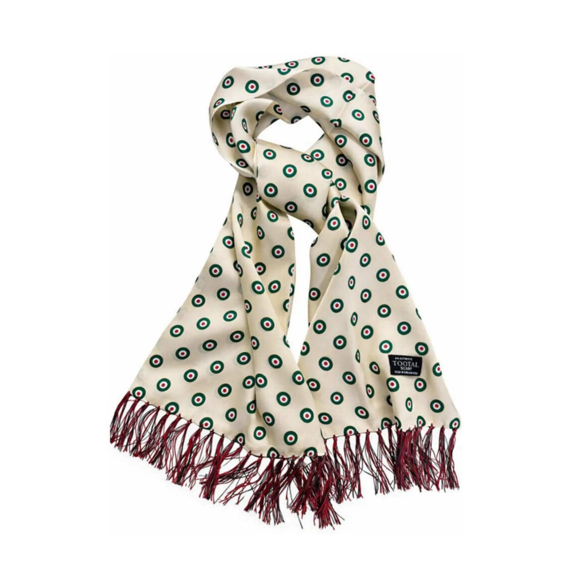 Buy Tootal Alabaster Target Silk Scarf | Aviator Scarvess at Woven Durham