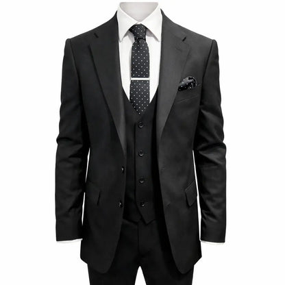 Buy Woven Durham Alfred Brown Wool 3-Piece Suit - Black | Suitss at Woven Durham
