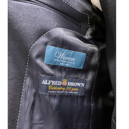 Buy Woven Durham Alfred Brown Wool 3-Piece Suit - Navy | Suitss at Woven Durham