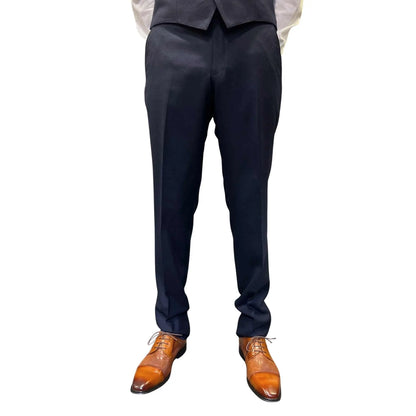 Buy Woven Durham Alfred Brown Wool 3-Piece Suit - Navy | Suitss at Woven Durham