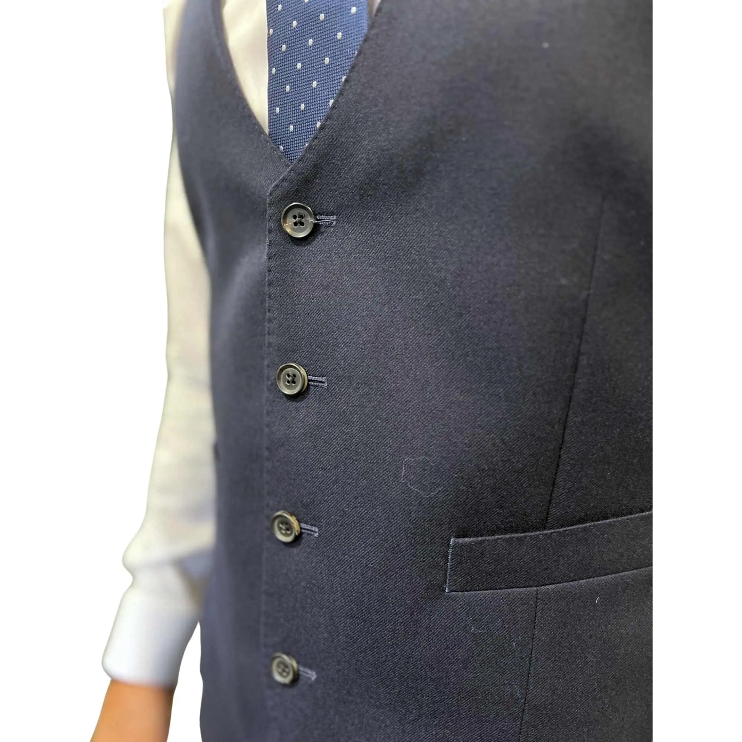 Buy Woven Durham Alfred Brown Wool 3-Piece Suit - Navy | Suitss at Woven Durham