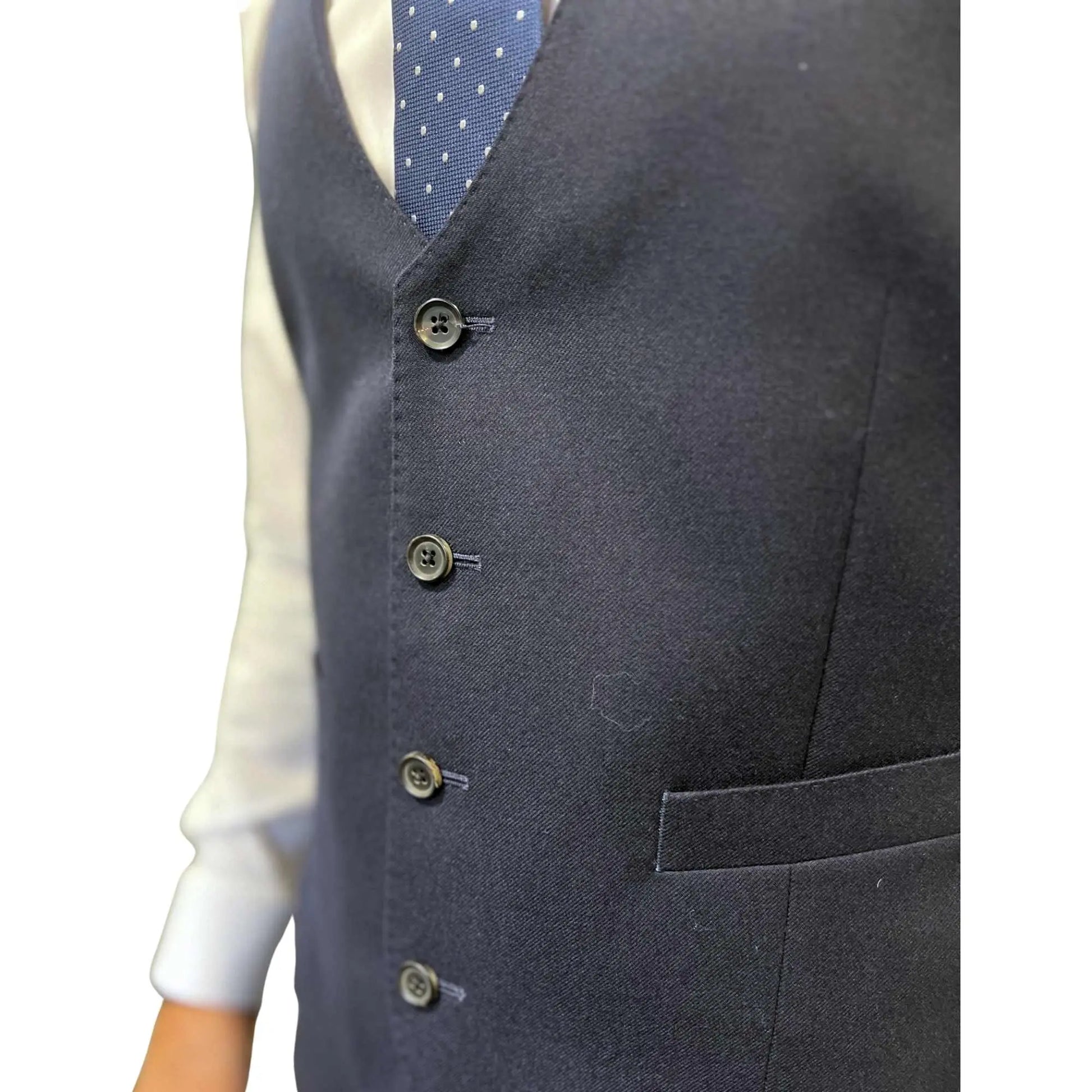 Buy Woven Durham Alfred Brown Wool 3-Piece Suit - Navy | Suitss at Woven Durham