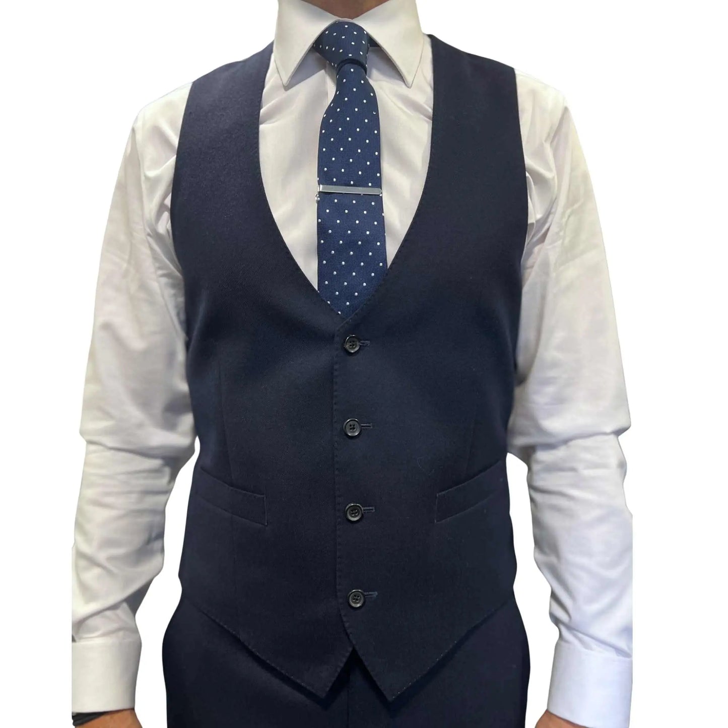 Buy Woven Durham Alfred Brown Wool 3-Piece Suit - Navy | Suitss at Woven Durham